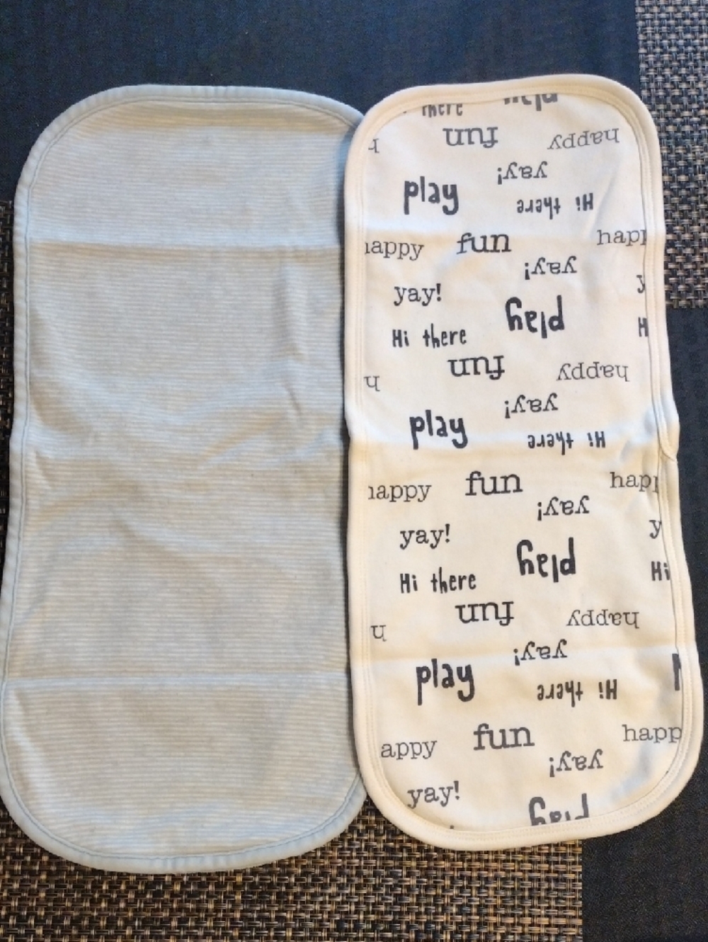 Kids 6 Multi-Pack Blue and Grey Burp Cloths - Picture 4 of 7